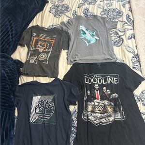 Timberland Kids Graphic T-Shirt Set - Black, Gray, Blue